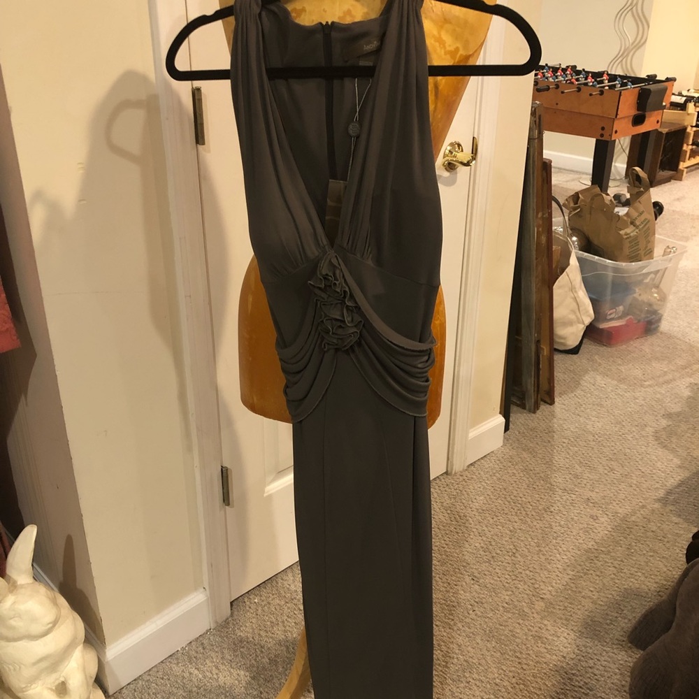 Andy The-Ahn gorgeous smoky gray maxi dress P/S